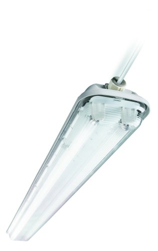 Philips Pacific TCW216 T5 armatuur waterdicht 1x49W IP66 HFP met polycarbonaat kap met 3 uur noodvoorziening
